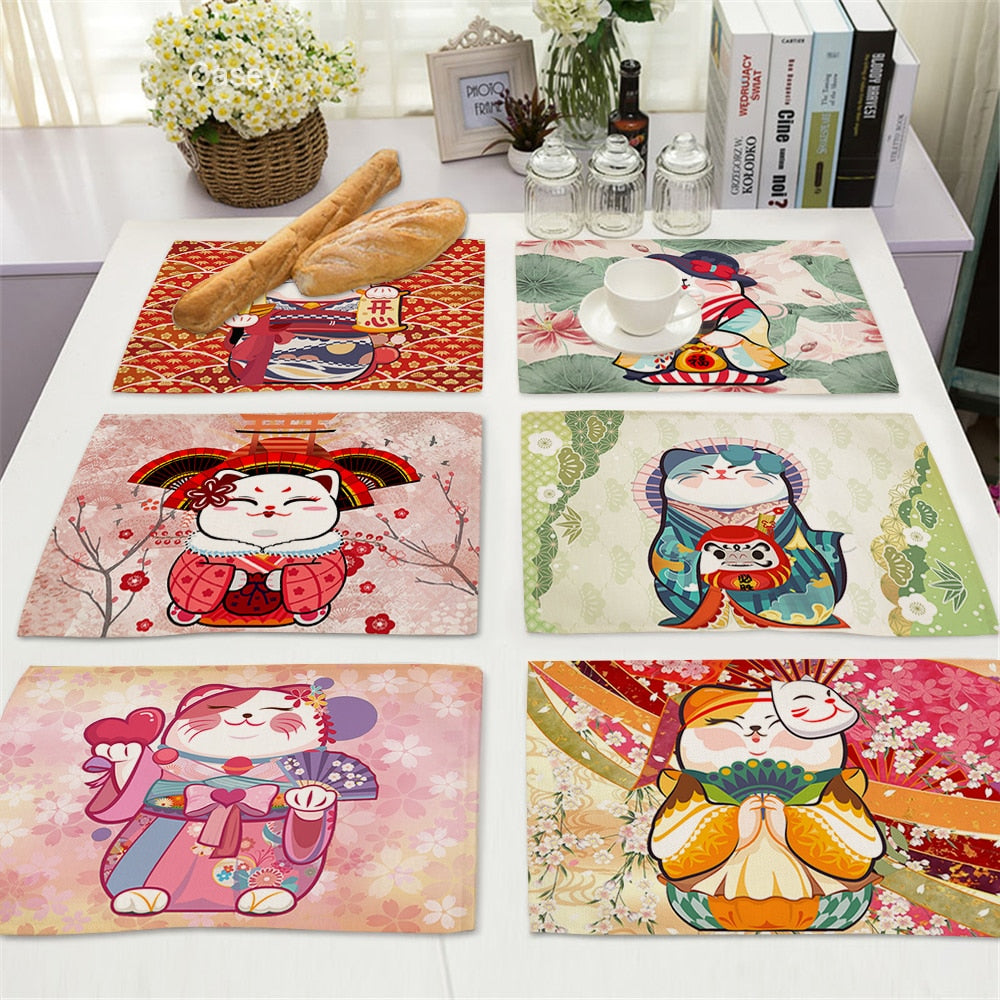 Napperon de Table Maneki Neko Mignon