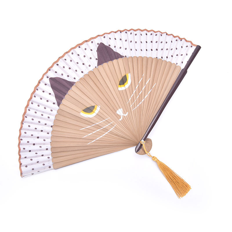 Eventail Japonais Chat
