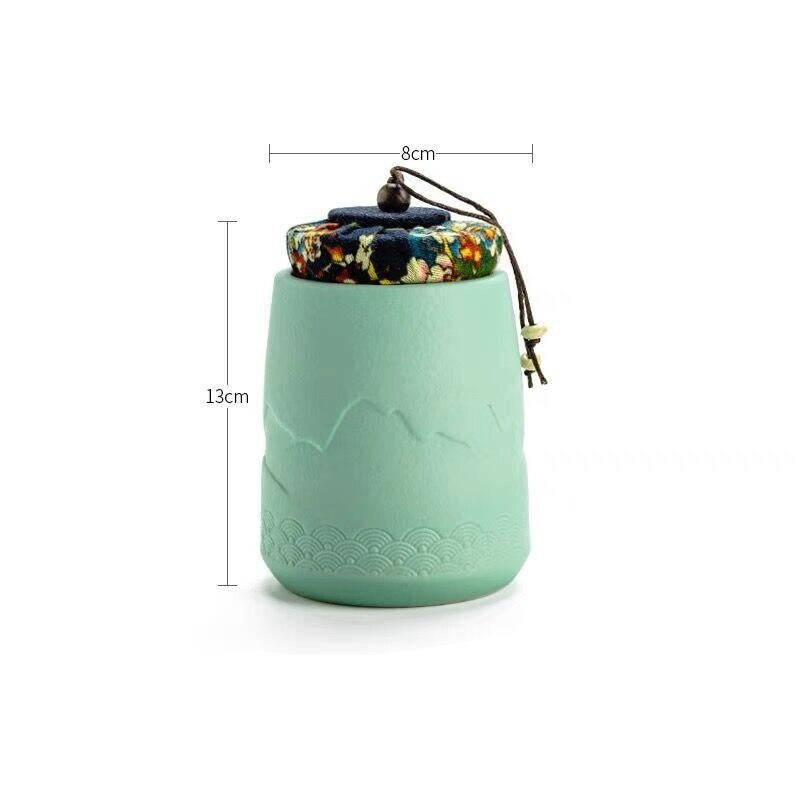 Boîte à Thé Japonaise Céramique - Vert d’eau