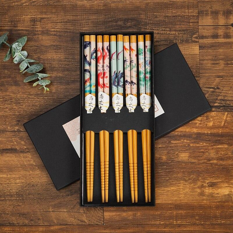 Coffret Baguettes Japonaises Carpe Koi