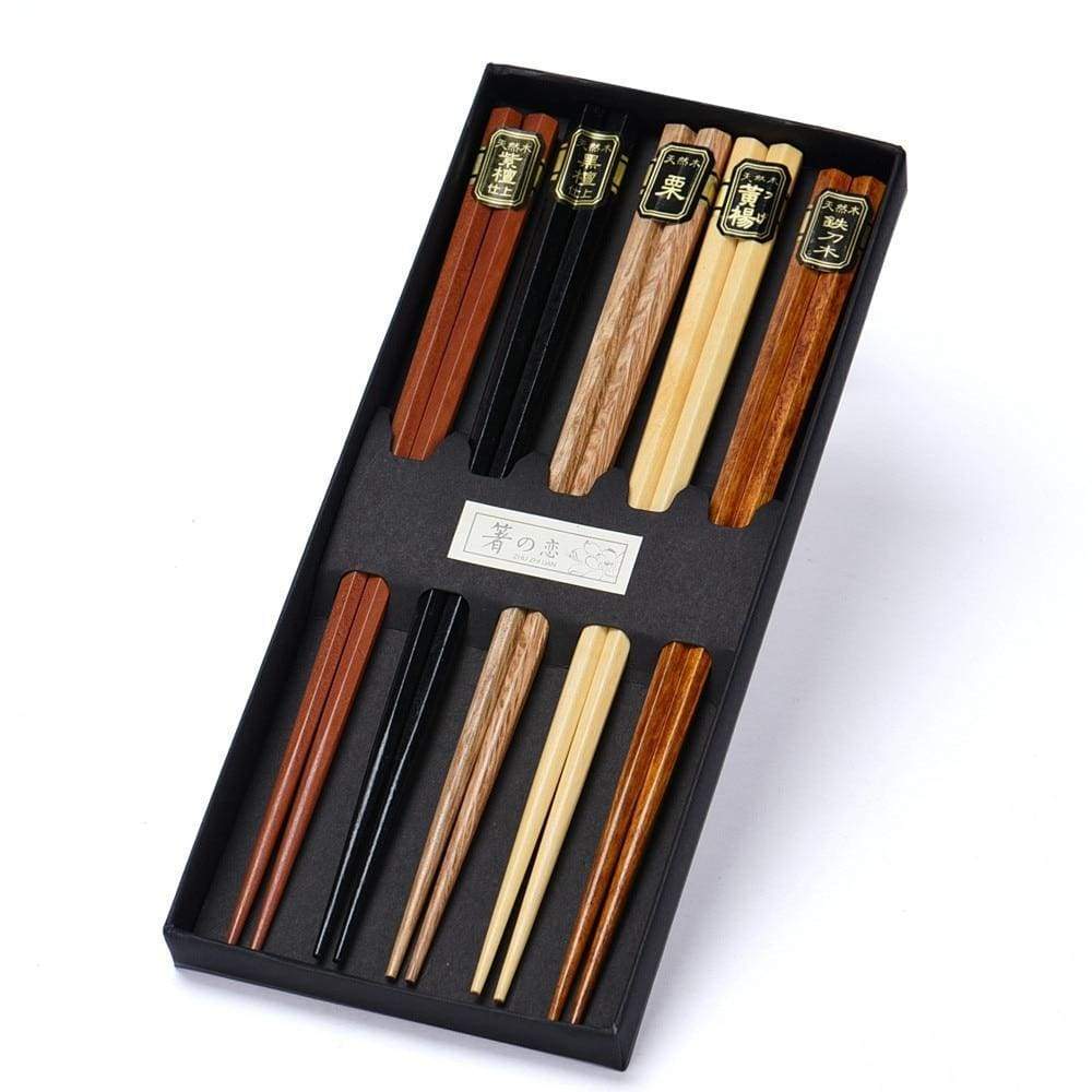 Baguettes Japonaises Bois Coloré