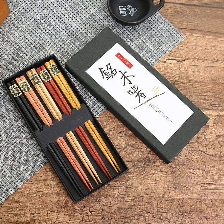 Baguettes Japonaises Bois Coloré