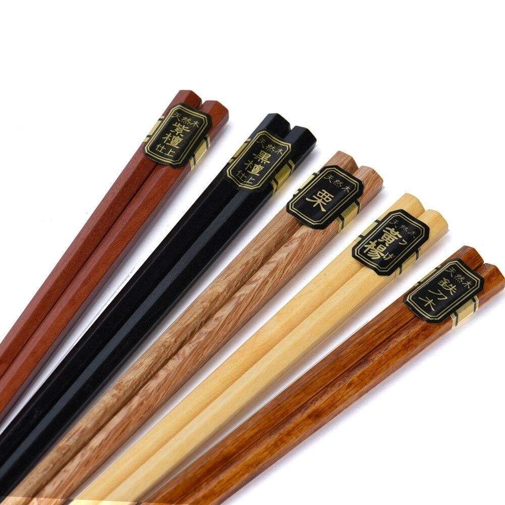 Baguettes Japonaises Bois Coloré