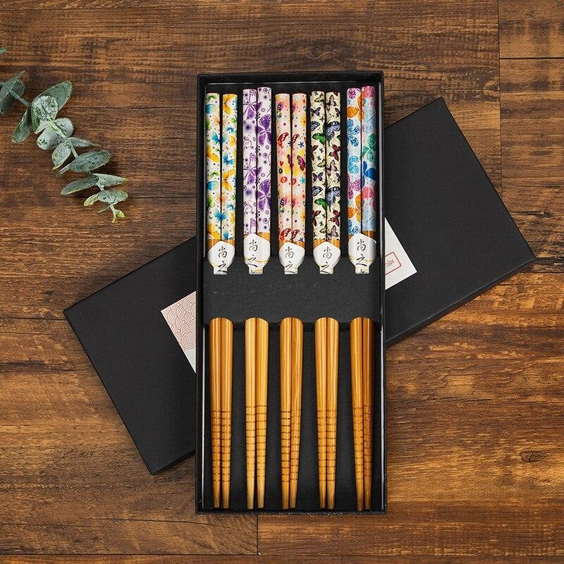 Coffret Baguettes Japonaises Papillons