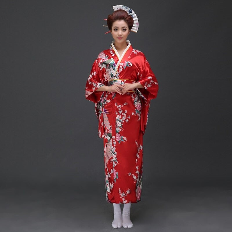 Kimono Japonais Femme Rouge