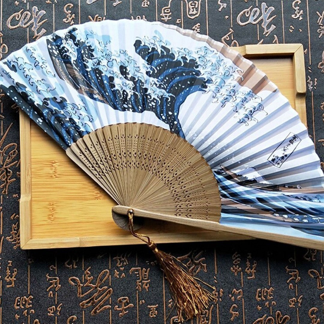 Éventail Japonais Vague Hokuaï-Eternal Japon