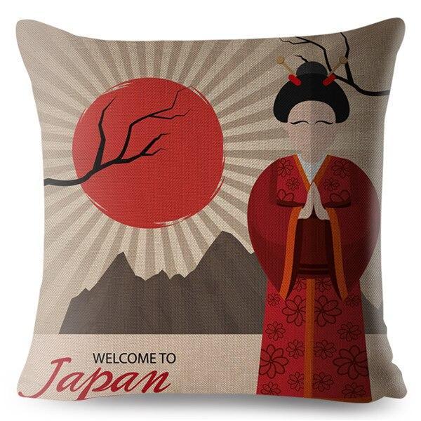 Housse de Coussin Asiatique
