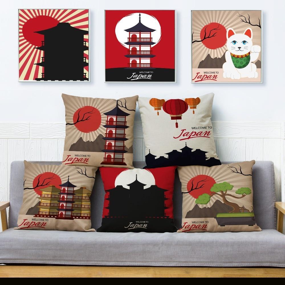 Housse de Coussin Asiatique