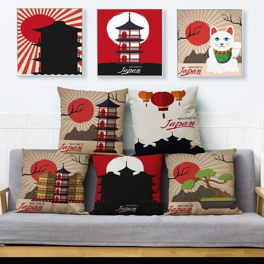 Housse de Coussin Asiatique
