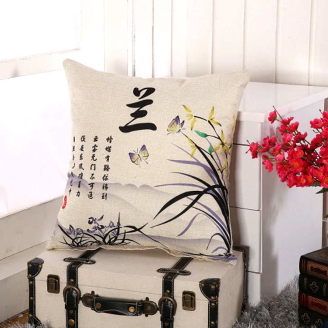 Housse de Coussin Japonais Zen