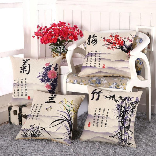 Housse de Coussin Japonais Zen