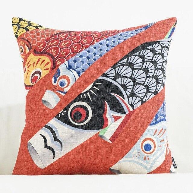Housse de Coussin Japonisante