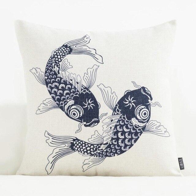Housse de Coussin Japonisante