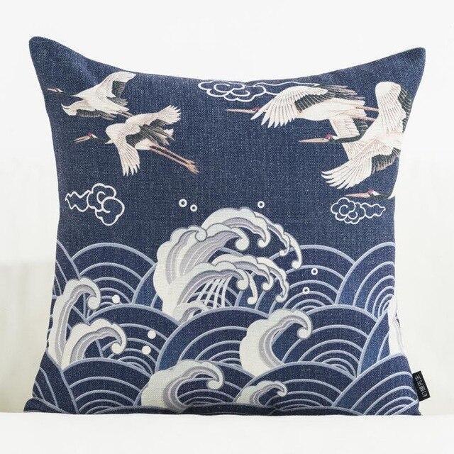 Housse de Coussin Japonisante