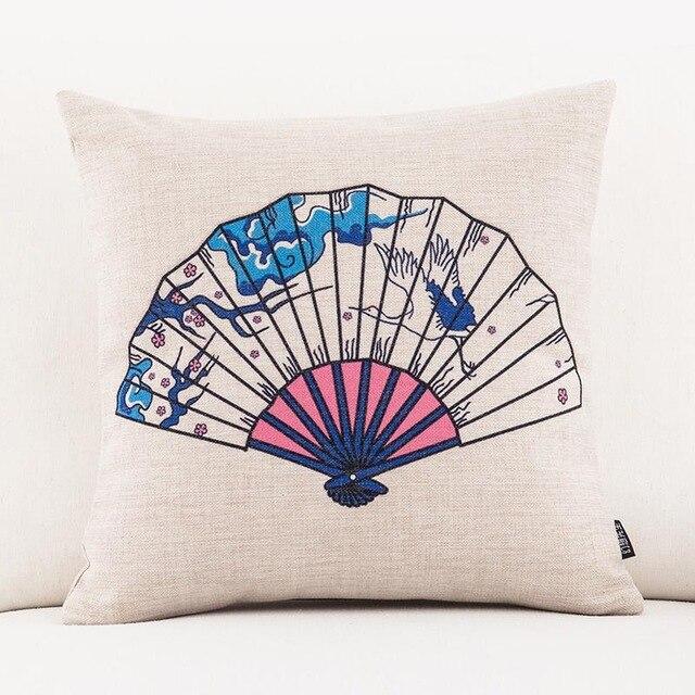 Housse de Coussin Motif Japonais