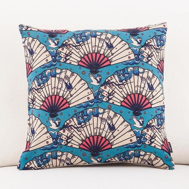 Housse de Coussin Motif Japonais