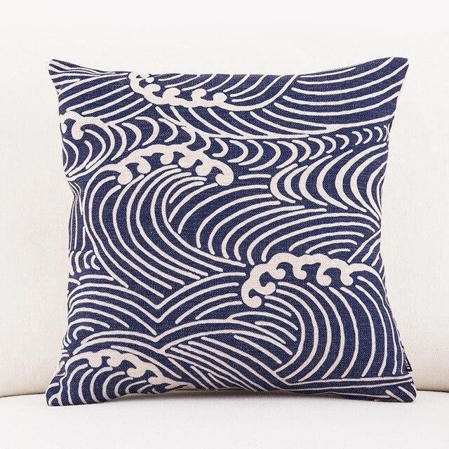 Housse de Coussin Motif Japonais