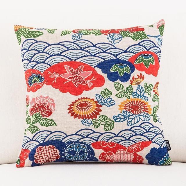 Housse de Coussin Motif Japonais