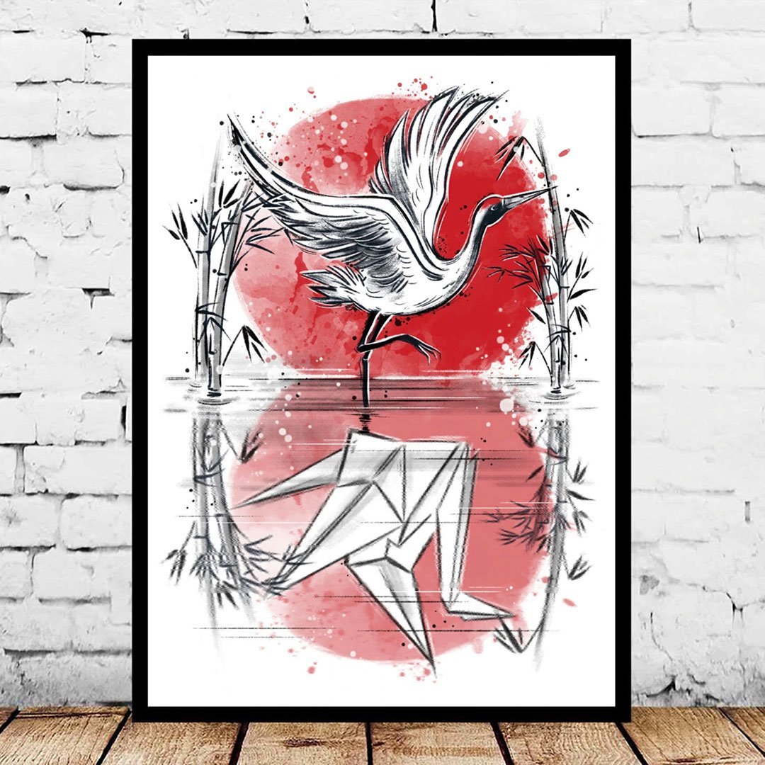 Tableau Japonais Noir et Blanc