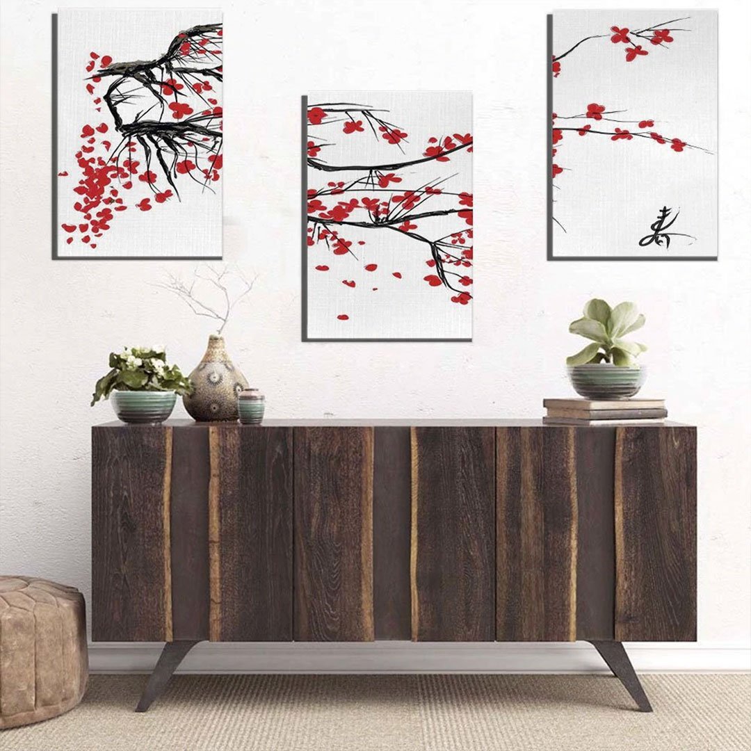 Tableau Triptyque Japonais