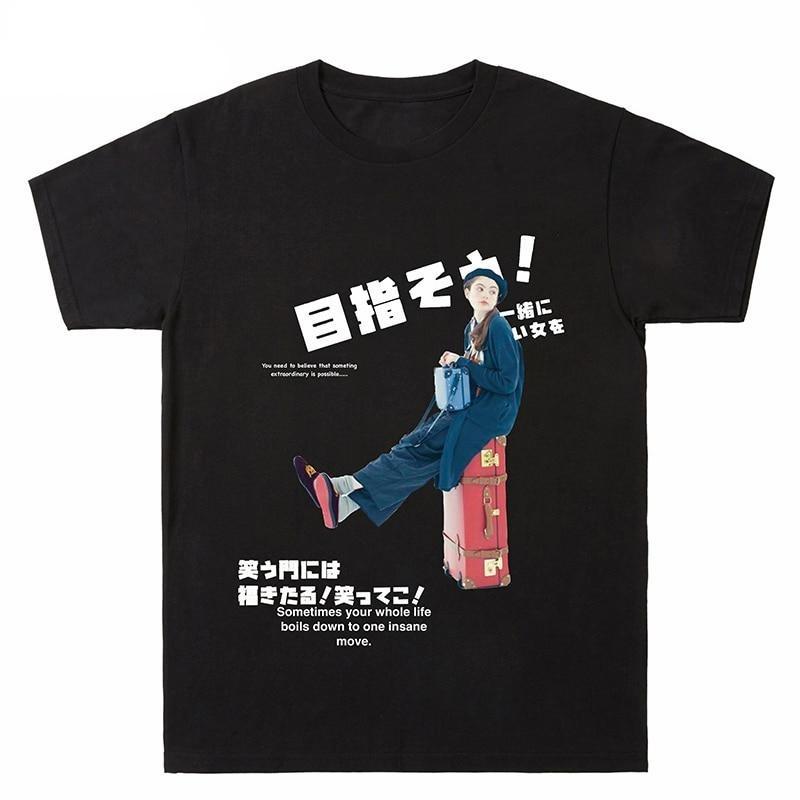 T-Shirt Imprimé Vintage Japonais