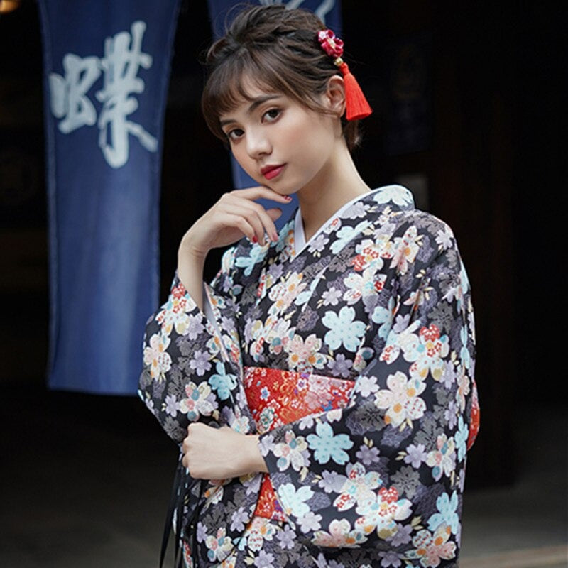 Kimono Japonais Femme Fleuri